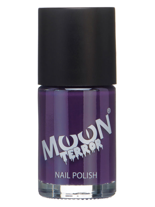 Moon Terror Halloween Nail Polish, Purple – Front