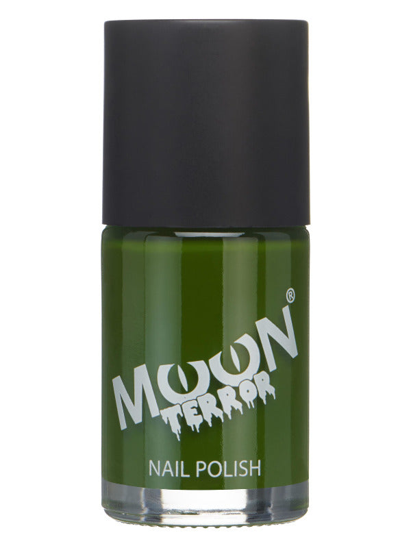 Moon Terror Halloween Nail Polish, Green – Front