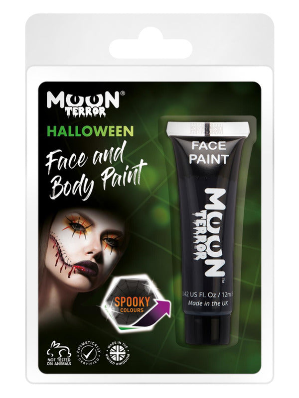 Moon Terror Halloween Face & Body Paint, Black – Front