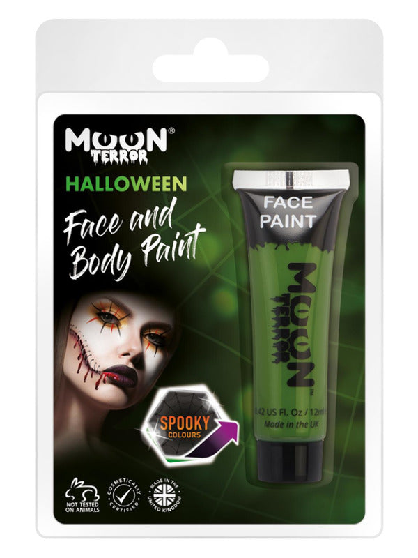Moon Terror Halloween Face & Body Paint, Green – Front