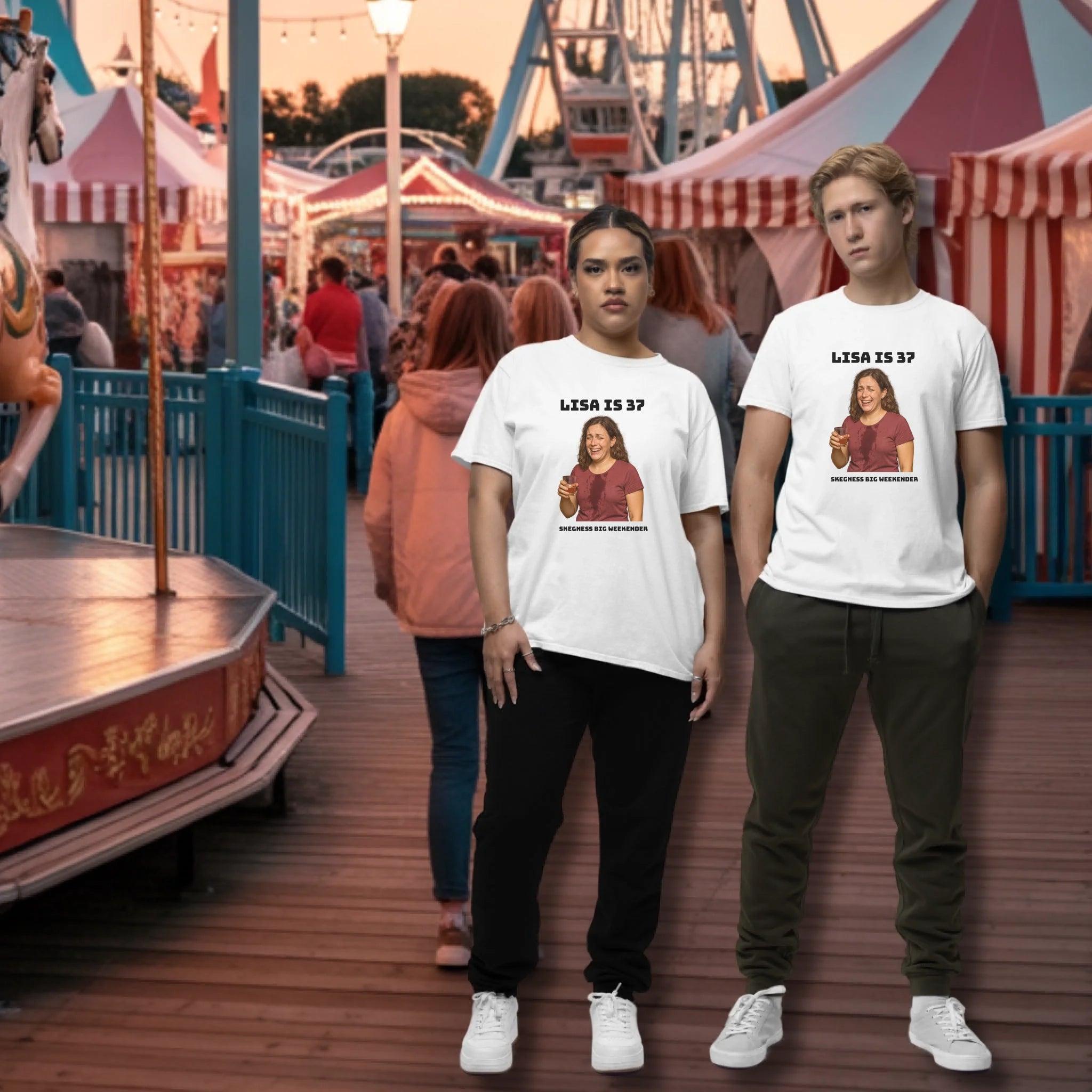 Add your Photo and text here - Adult Weekender Unisex Heavy T-Shirt - Stags, Hens, Birthdays etc. - Adult Weekender