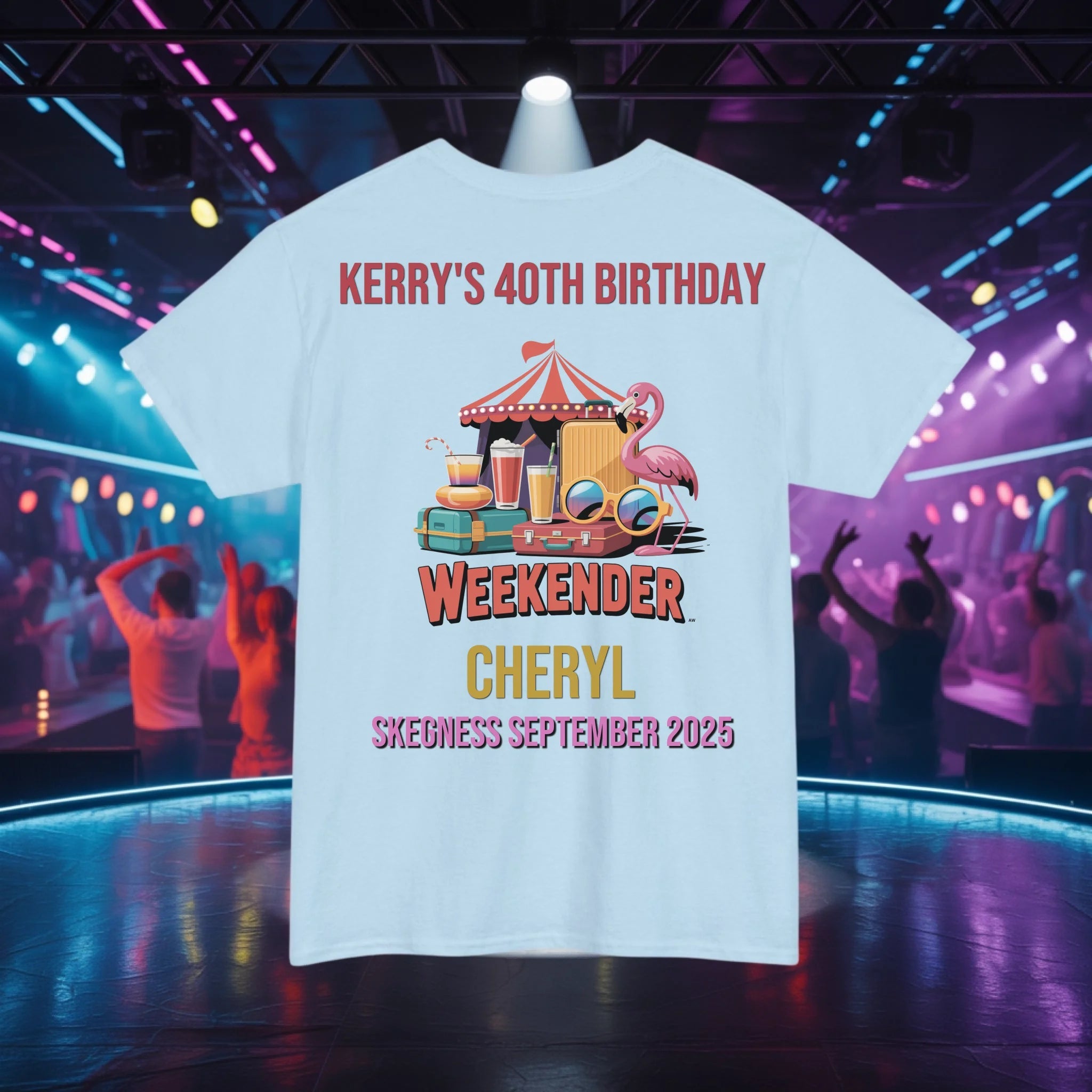 Add your Photo and text here - Adult Weekender Unisex Heavy T-Shirt - Stags, Hens, Birthdays etc. - Adult Weekender