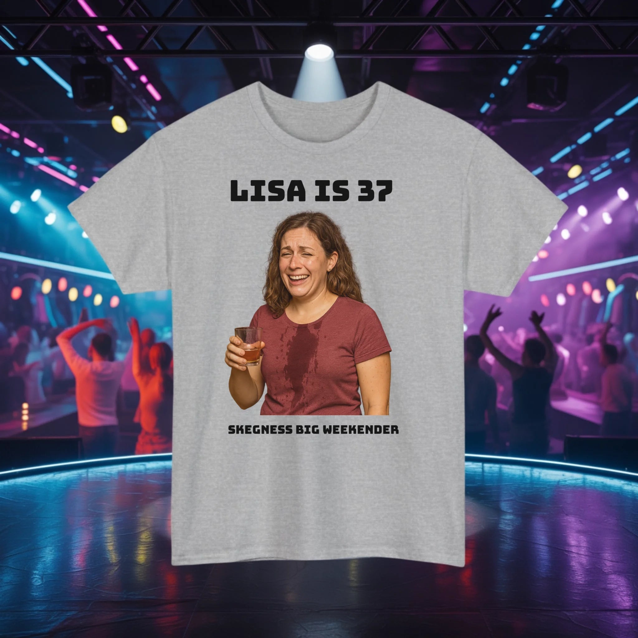 Add your Photo and text here - Adult Weekender Unisex Heavy T-Shirt - Stags, Hens, Birthdays etc. - Adult Weekender