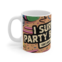Adult Weekender Personalised I survived the Party Battlefield 11oz Ceramic Mug - Adult Weekender