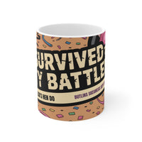 Adult Weekender Personalised I survived the Party Battlefield 11oz Ceramic Mug - Adult Weekender