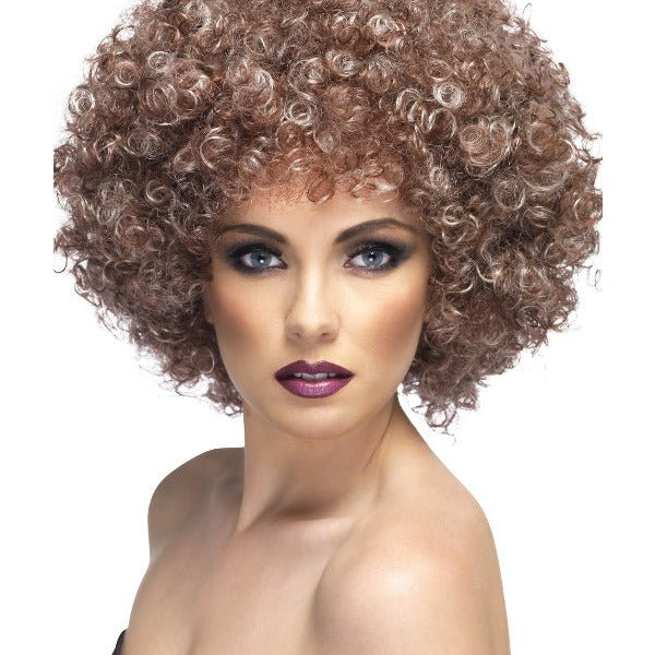 Afro Wig, Blonde & Brown - Adult Weekender