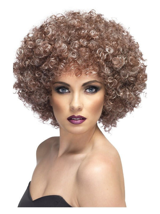 Afro Wig, Blonde &amp; Brown - Adult Weekender