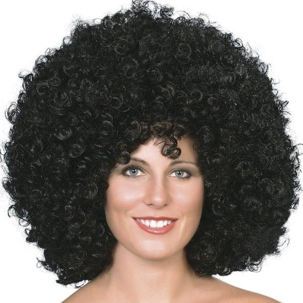 Afro Wig, Mega - Huge, Black - Adult Weekender