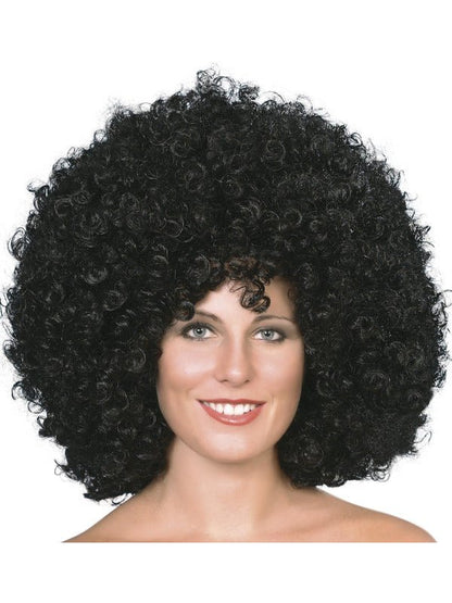 Afro Wig, Mega - Huge, Black - Adult Weekender