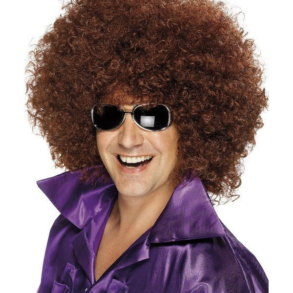 Afro Wig, Mega - Huge, Brown - Adult Weekender