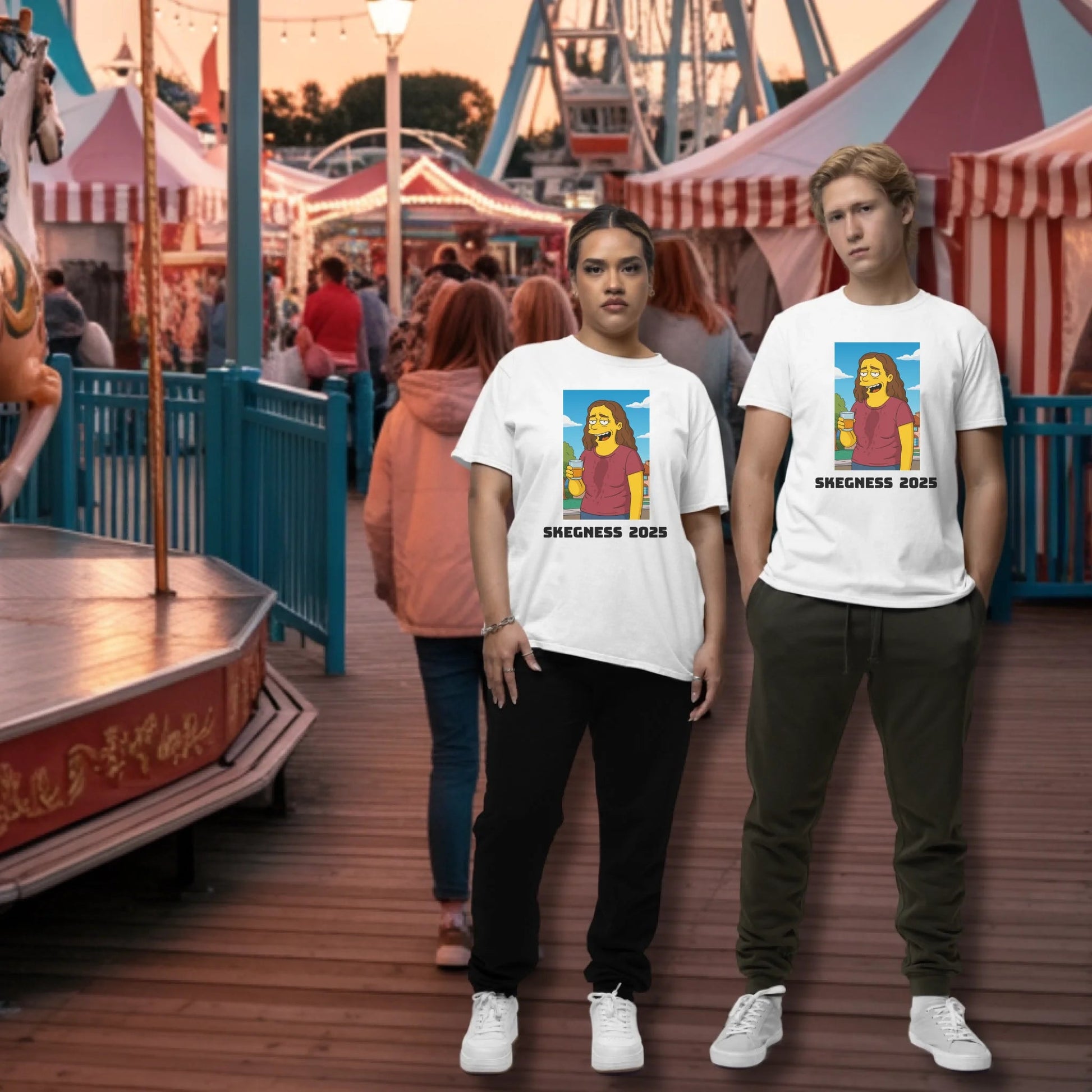 AI Photo Simpsons Filter - Adult Weekender Front and Back Personalised Unisex Heavy T-Shirt - Adult Weekender