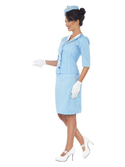 Air Hostess Costume, Blue - Adult Weekender