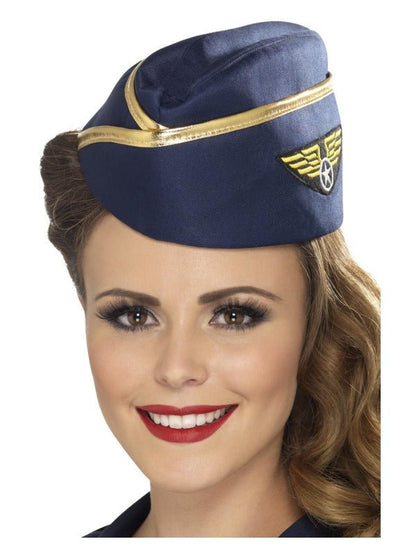 Air Hostess Hat, Blue - Adult Weekender