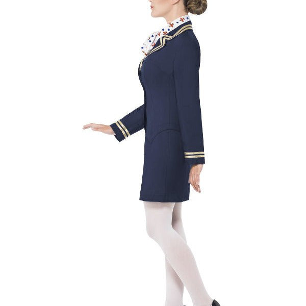 Airways Attendant Costume, Blue - Adult Weekender