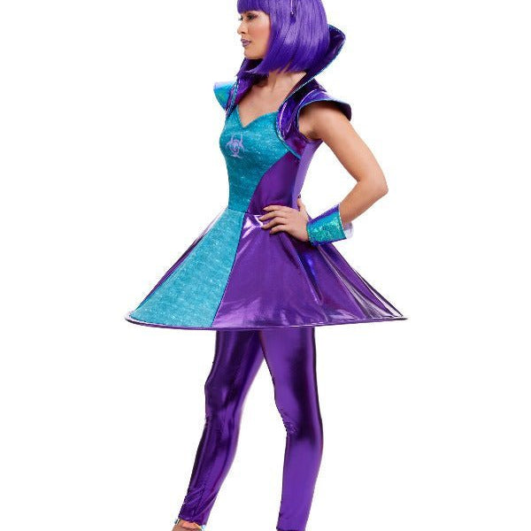 Alien Lady Costume, Multi - Coloured - Adult Weekender