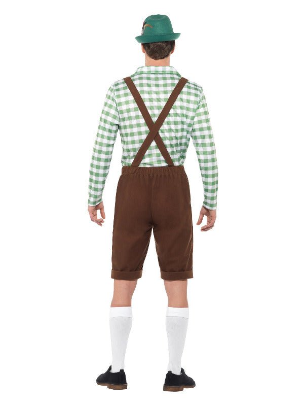 Alpine Bavarian Costume, Green &amp; Brown - Adult Weekender