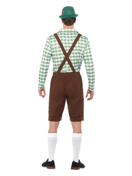 Alpine Bavarian Costume, Green & Brown - Adult Weekender