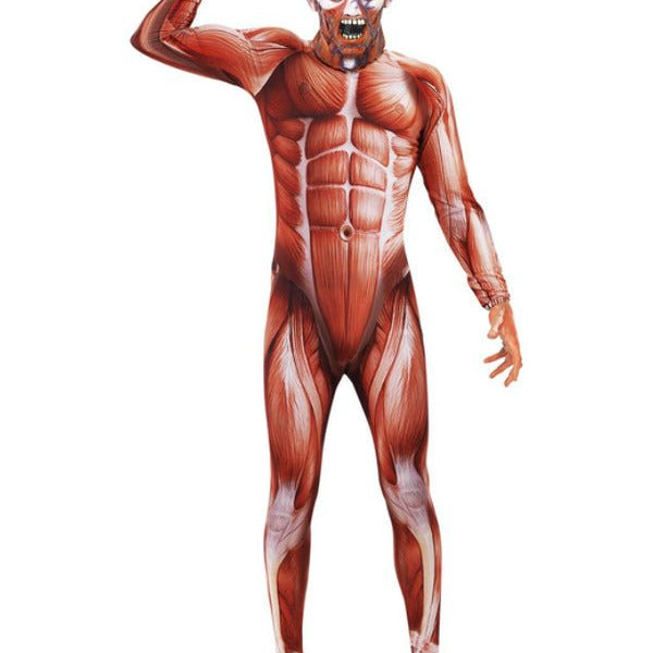 Anatomy Man Costume, Red - Adult Weekender