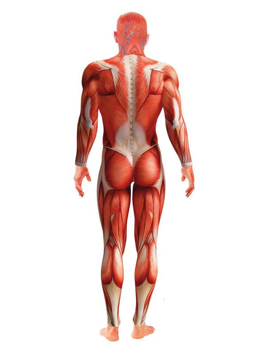 Anatomy Man Costume, Red - Adult Weekender