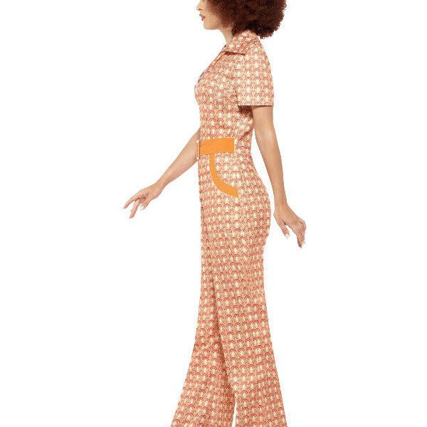 Authentic 70s Chic Costume, Orange - Adult Weekender