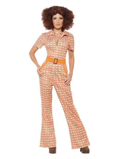 Authentic 70s Chic Costume, Orange - Adult Weekender