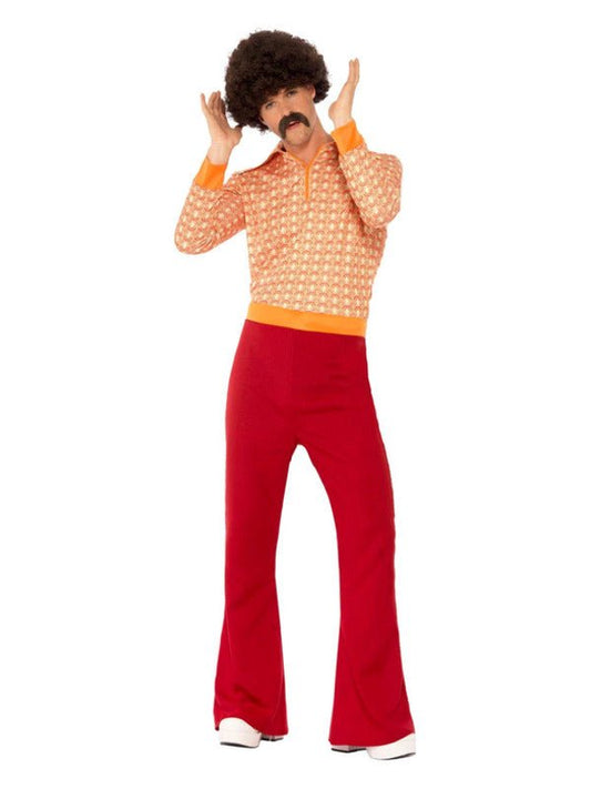 Authentic 70s Guy Costume, Red - Adult Weekender