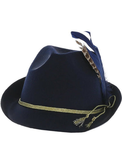 Authentic Bavarian Festival Hat, Blue - Adult Weekender