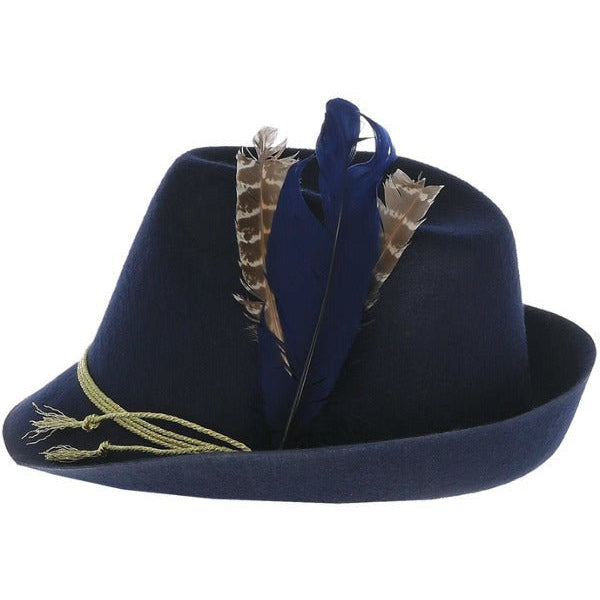 Authentic Bavarian Festival Hat, Blue - Adult Weekender