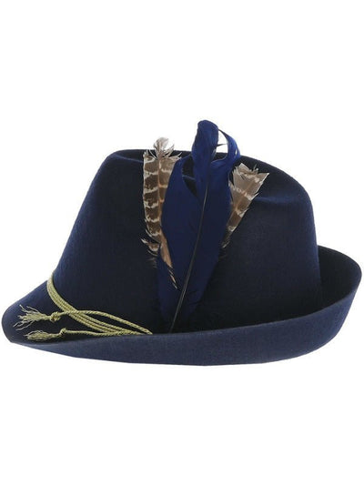 Authentic Bavarian Festival Hat, Blue - Adult Weekender
