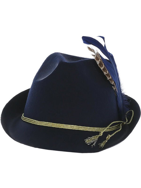 Authentic Bavarian Festival Hat, Blue - Adult Weekender