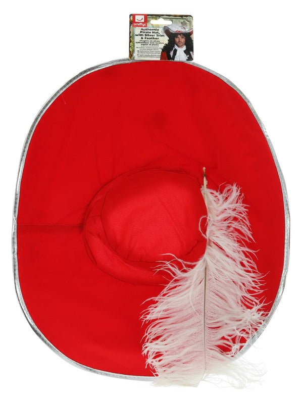 Authentic Pirate Hat, Red - Adult Weekender