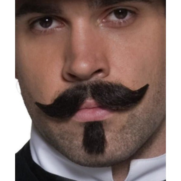 Authentic Western Gambler Moustache, Brown - Adult Weekender