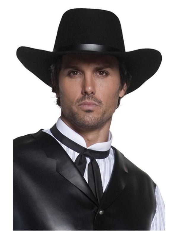 Authentic Western Gunslinger Hat, Black - Adult Weekender