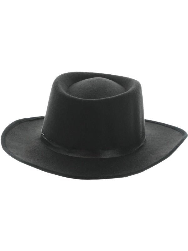 Authentic Western Gunslinger Hat, Black - Adult Weekender