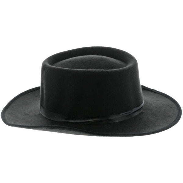 Authentic Western Gunslinger Hat, Black - Adult Weekender