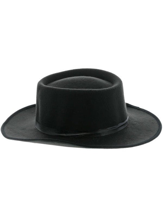 Authentic Western Gunslinger Hat, Black - Adult Weekender