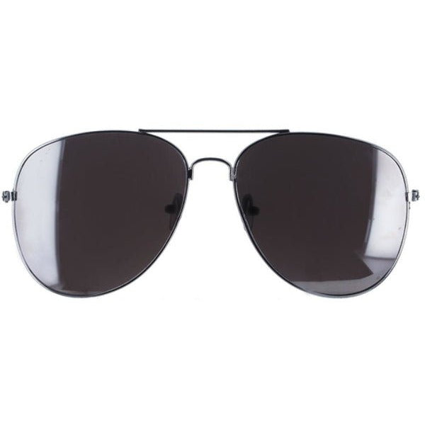 Aviator Specs, Silver Mirror, Silver & Black - Adult Weekender