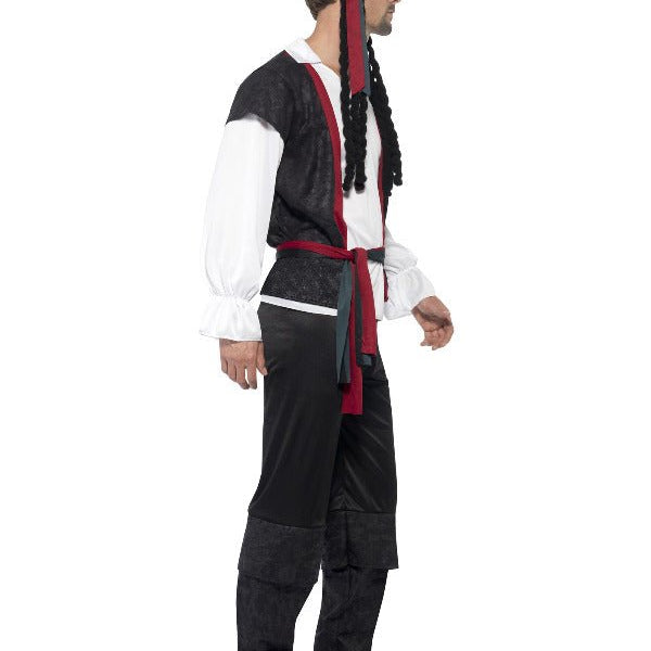Aye Aye Pirate Captain Costume, Black - Adult Weekender