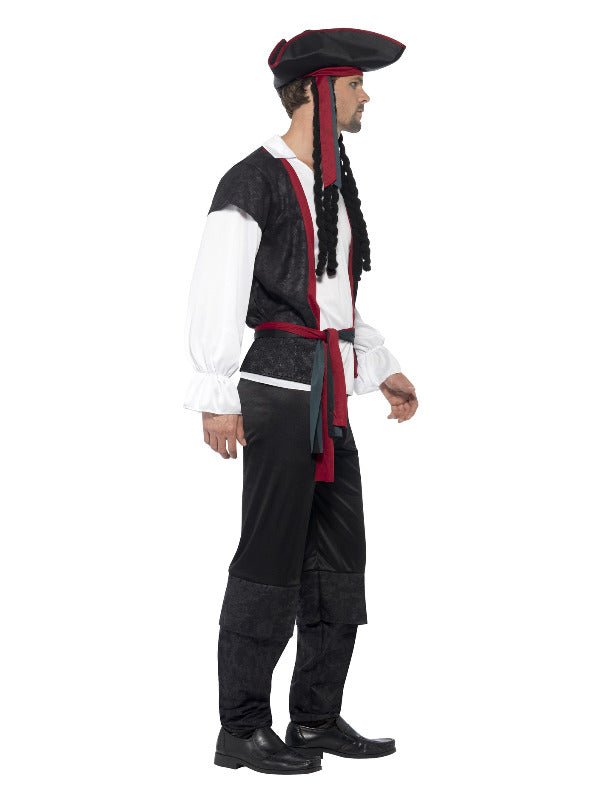 Aye Aye Pirate Captain Costume, Black - Adult Weekender