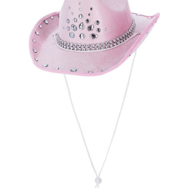 Baby Pink Rhinestone Cowboy Hat - Adult Weekender