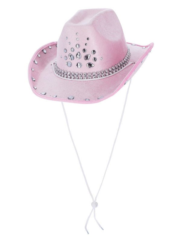 Baby Pink Rhinestone Cowboy Hat - Adult Weekender