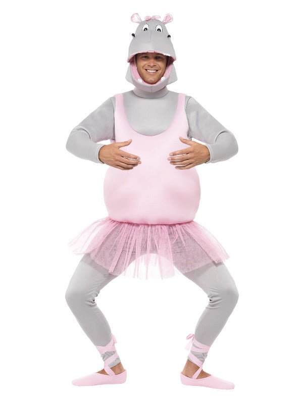 Ballerina Hippo Costume, Pink - Adult Weekender