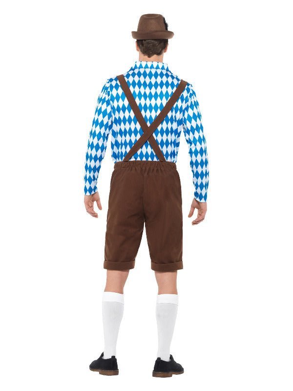 Bavarian Beer Man Costume, Blue & Brown - Adult Weekender