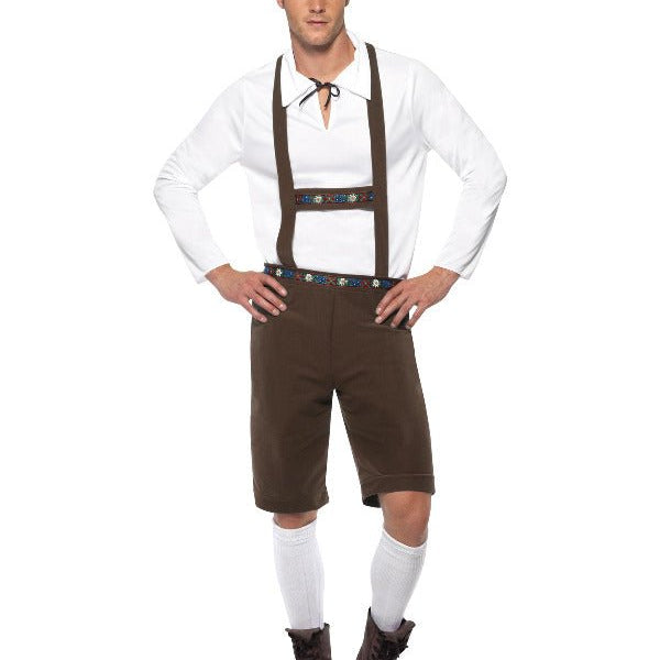 Bavarian Man Costume, Brown - Adult Weekender