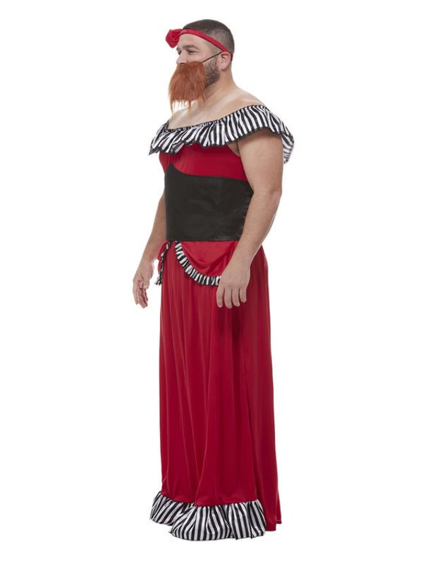 Bearded Lady Costume, Red - Adult Weekender