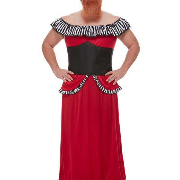 Bearded Lady Costume, Red - Adult Weekender