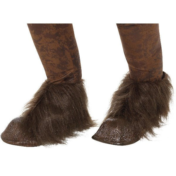 Beast / Krampus Demon Hoof Shoe Covers, Brown - Adult Weekender
