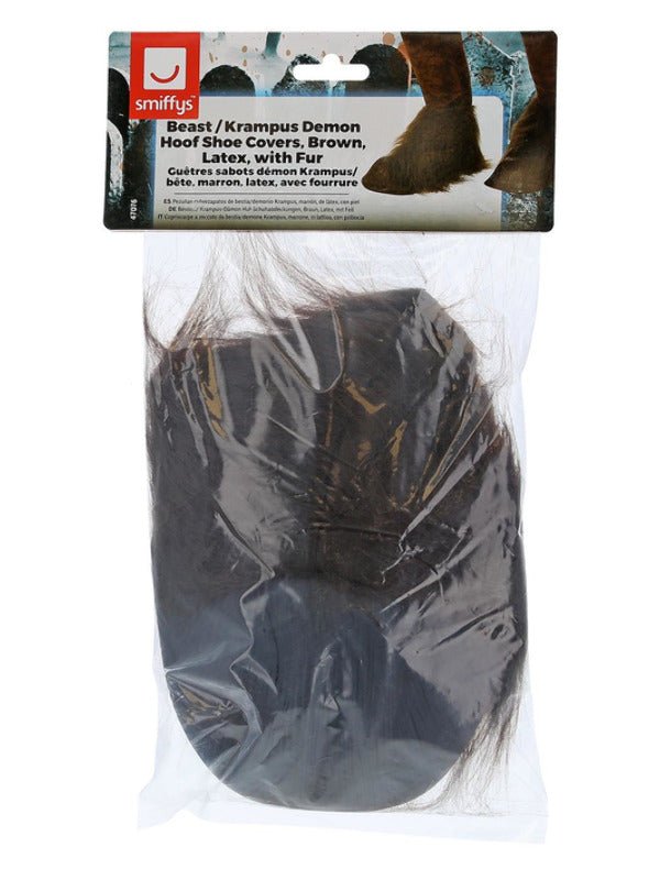 Beast / Krampus Demon Hoof Shoe Covers, Brown - Adult Weekender