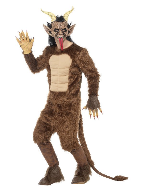 Beast / Krampus Demon Mask, Brown - Adult Weekender