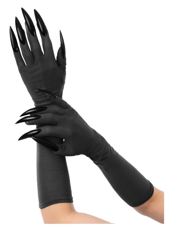 Black Cat Gloves with Black Claws - Adult Weekender